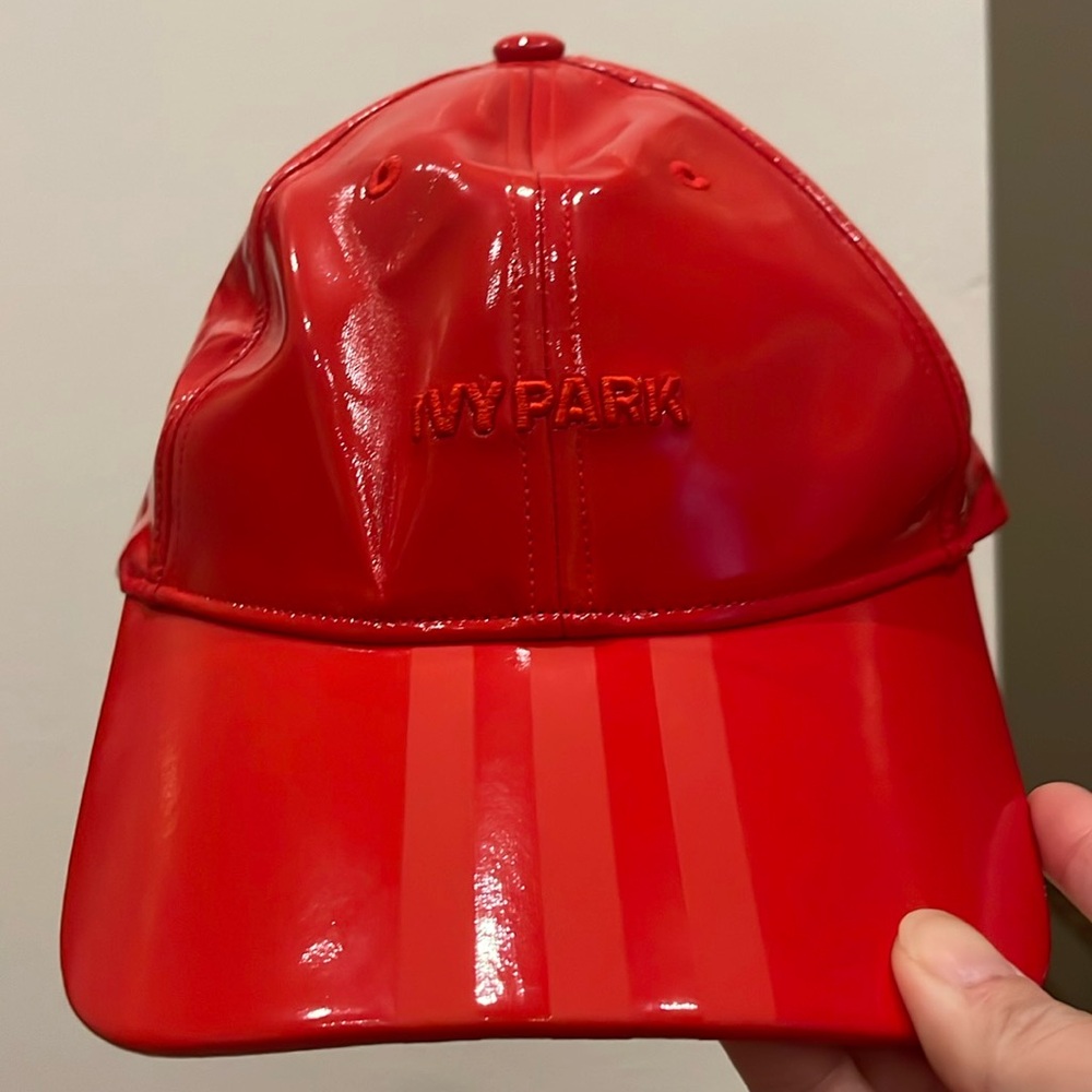 Ivy Park x Adidas Red Latex Baseball Cap